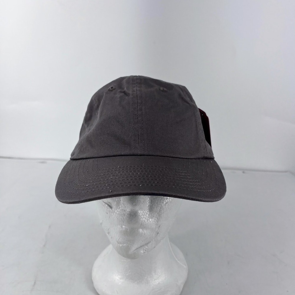 American Needle Mens Charcoal Gray Cotton Adjustable Strapback Dad Hat New